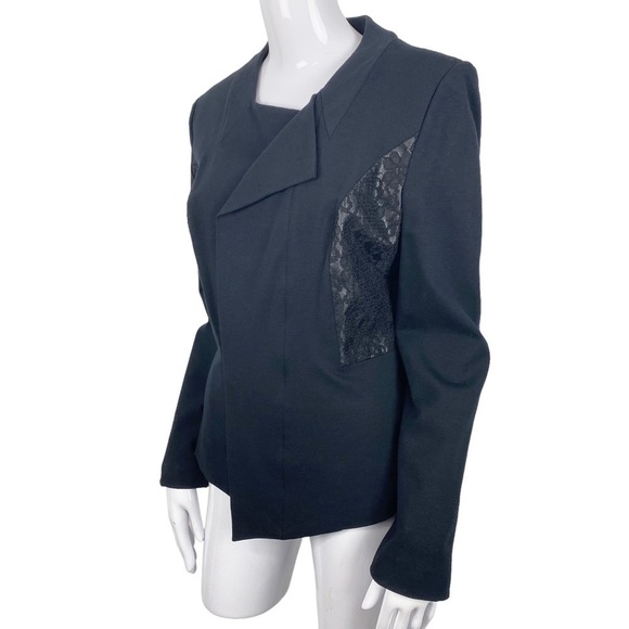 Cache Lined Hidden Zipper Elaborate Lace Jacket 10 - Picture 3 of 5